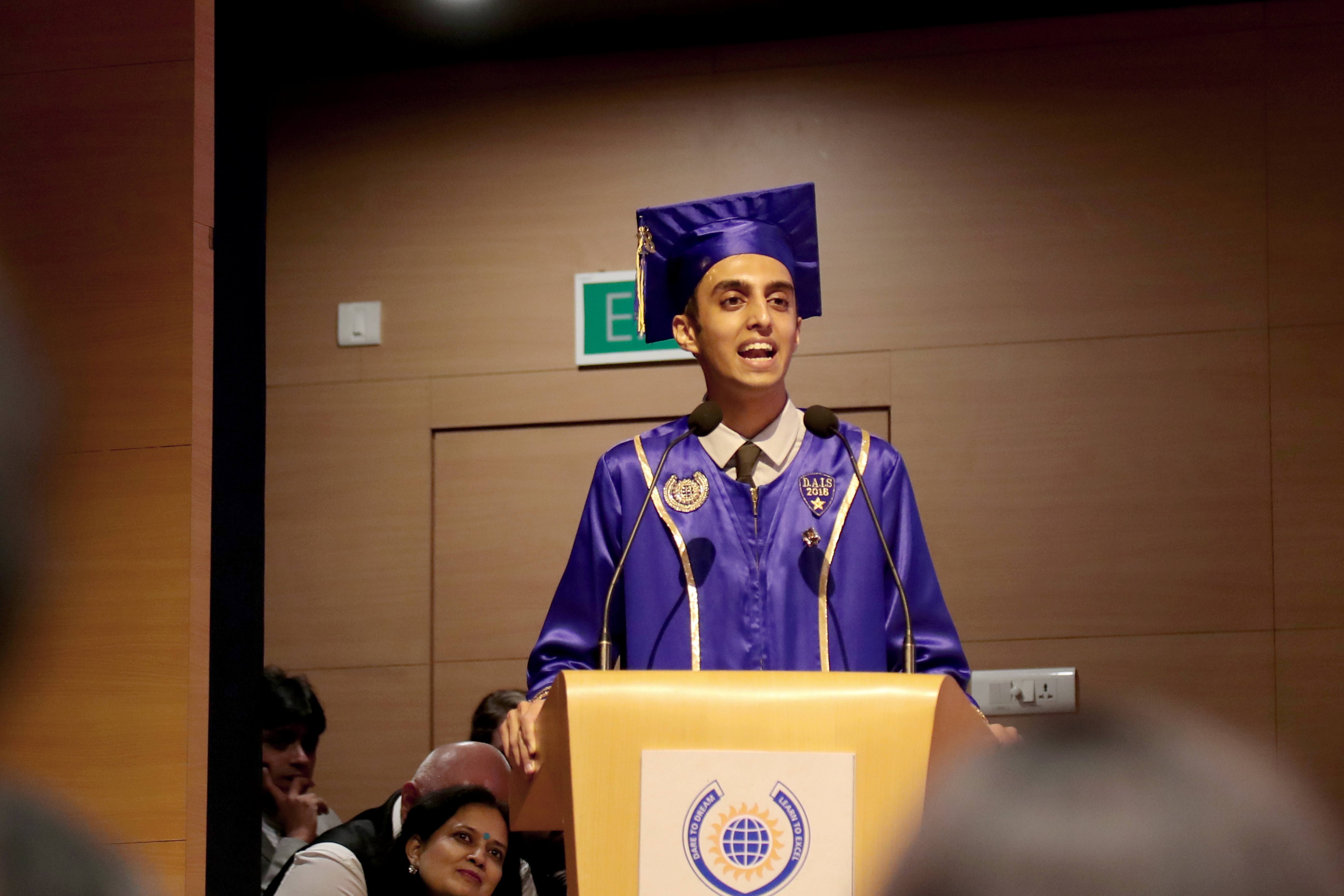 Head Boy Prasidh Chabbria Speech